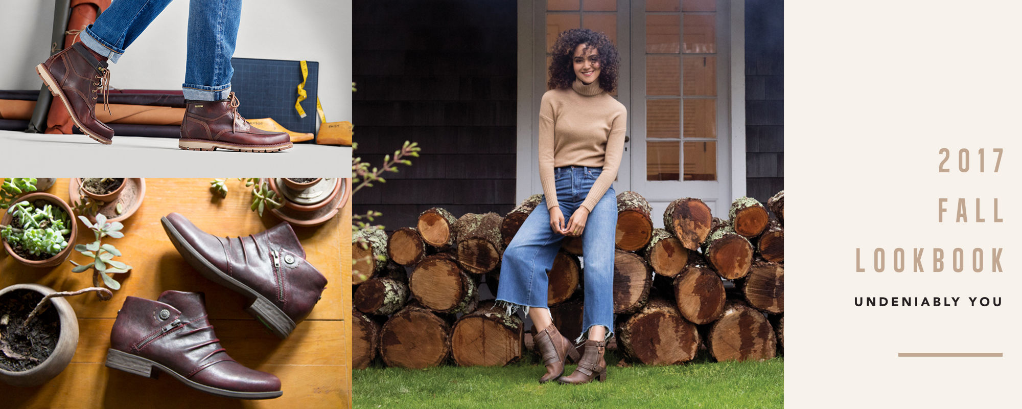 Collage of fall footwear