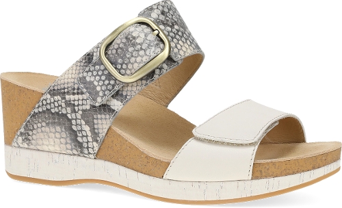 SNAKE/IVORY LEATHER SHANNON