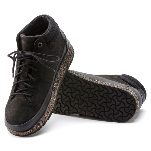 BLACK OILED LEATHER HONNEF HIGH - Perspective 3