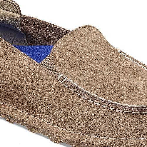 GRAY TAUPE SUEDE UTTI SLIP ON - Perspective 4