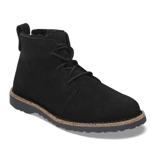 BLACK SUEDE UPPSALA MID SHEARLING