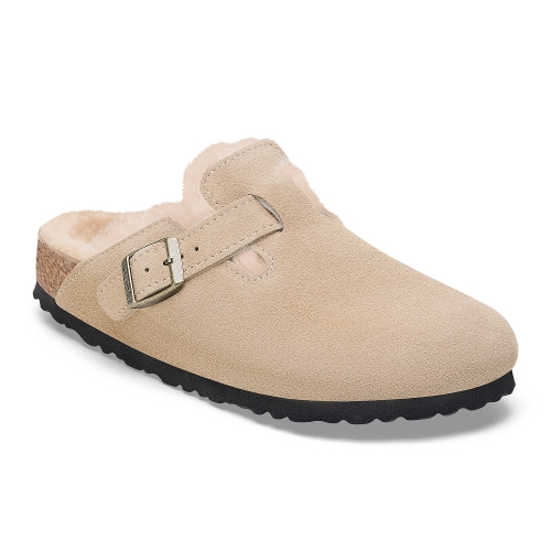 TAUPE/SANDCASTLE SUEDE BOSTON SHEARLING