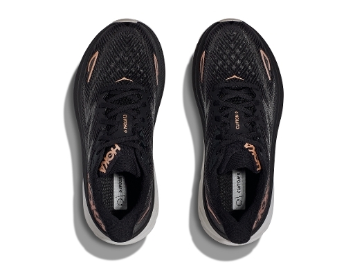 BLACK/ROSE GOLD CLIFTON 9 WIDE - Perspective 3