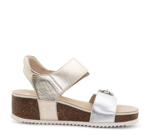 SILVER PLATINUM METALLIC CALF NOVA - Perspective 2