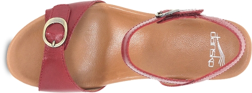 RED GLAZED KID LEATHER ARIELLE - Perspective 3