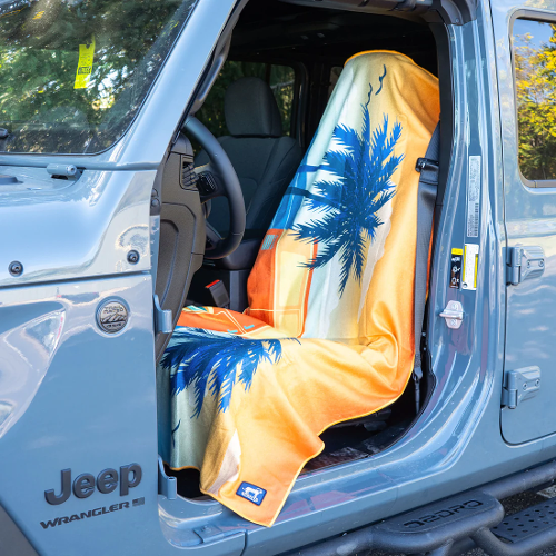 RETRO SUNSET CAR SEAT COVER TOWEL - Perspective 3