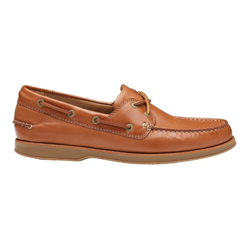TAN SHEEPSKIN MONACO 2-EYE BOAT SHOE - Perspective 2