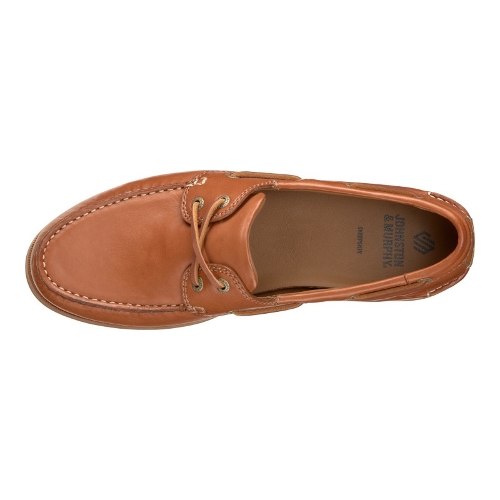 TAN SHEEPSKIN MONACO 2-EYE BOAT SHOE - Perspective 3