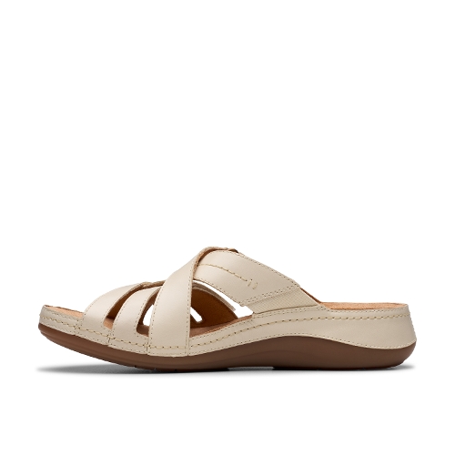 CREME LEATHER CECILY SLIDE - Perspective 2