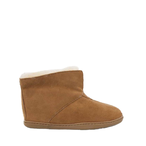 GOLDEN TAN SHEEPSKIN ANKLE BOOT - Perspective 3