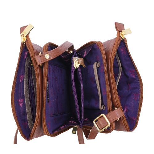 AFRICAN ELEPHANT TRIPLE COMPARTMENT CROSSBODY - Perspective 4