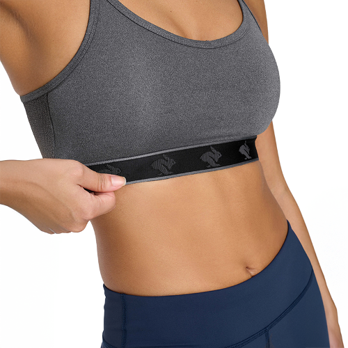 CHARCOAL STRAPPY POCKET BRA - Perspective 3